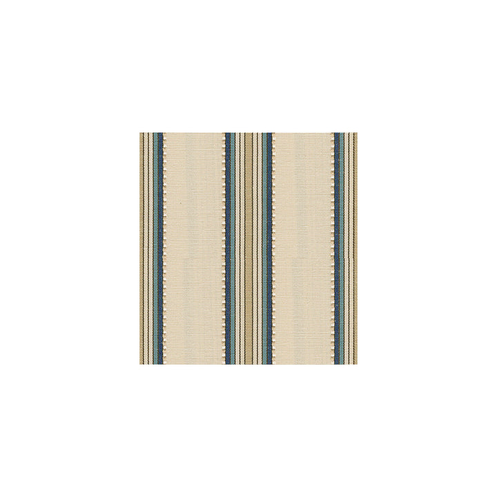 Sarala Oatmeal/Indigo by Baker Lifestyle Fabric THE ECHO DESIGN COLLECTION COTTON - 50%;POLYESTER - 50% Turkey MEDIUM Horizontal: 2.5 and Vertical: 54 - Fabric Carolina -