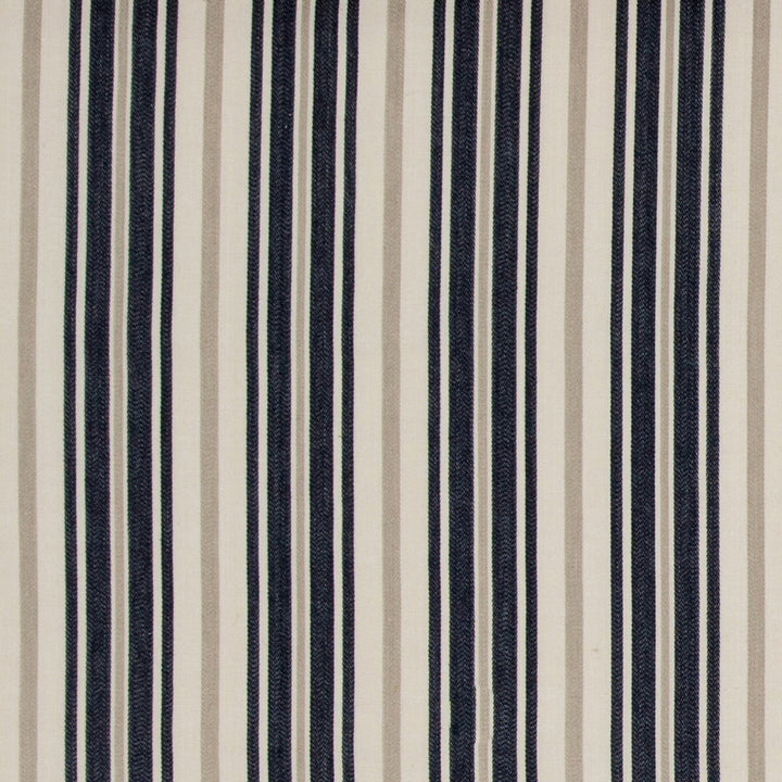 Morrell Stripe Navy by Baker Lifestyle Fabric DENBURY COTTON - 100% India - Horizontal: 3.546 and Vertical: - 52.402 - Fabric Carolina -