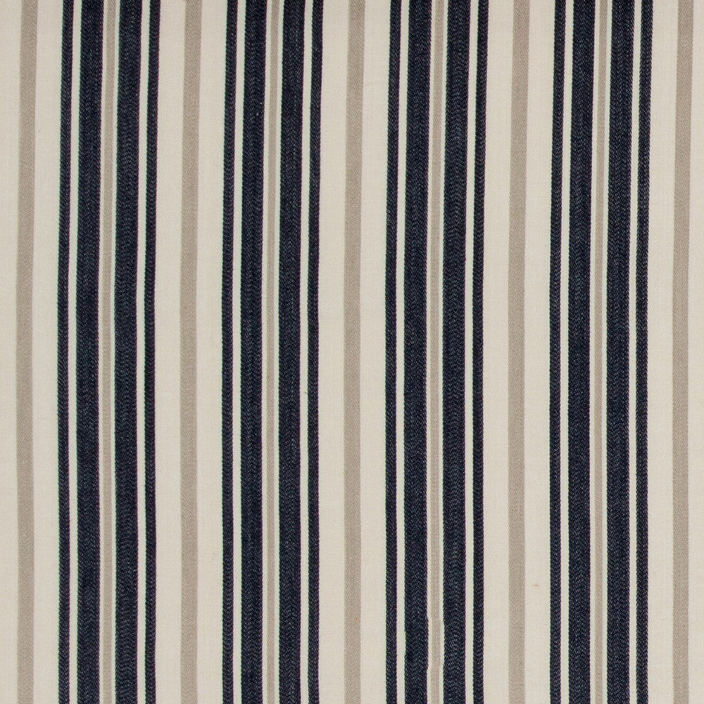 Morrell Stripe Navy by Baker Lifestyle Fabric DENBURY COTTON - 100% India - Horizontal: 3.546 and Vertical: - 52.402 - Fabric Carolina -