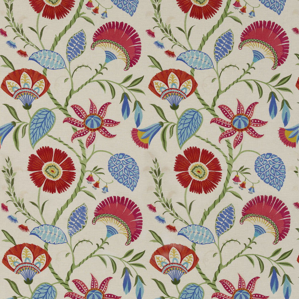 Montserrat Tropical by Baker Lifestyle Fabric CARNIVAL LINEN - 45%;COTTON - 40%;POLYESTER - 15% India LIGHT Horizontal: 25.216 and Vertical: 30.338 50.432 - Fabric Carolina -