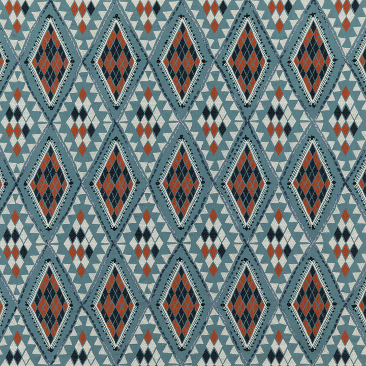 Castelo Indigo/Spice by Baker Lifestyle Fabric Baker Lifestyle Fabric Castelo Indigo/SpiceFabric HOMES & GARDENS III COTTON - 100% India </p><p>Repeat: H: 8.274, V: 14.972 49.644 - Fabric Carolina -
