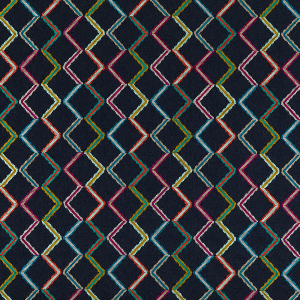 Danza Indigo by Baker Lifestyle Fabric FIESTA VISCOSE - 79%;LINEN - 14%;POLYESTER - 7% India - Horizontal: 10.244 and Vertical: 15.366 51.22 - Fabric Carolina -