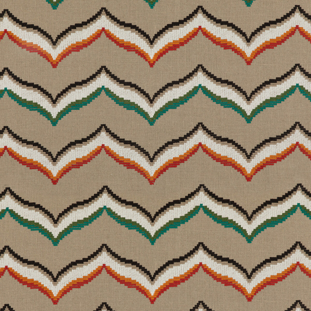 Sombrero Emerald/Spice by Baker Lifestyle Designer Fabric FIESTA LINEN - 75%;POLYESTER - 25% India - Horizontal: 11.82 and Vertical: 14.578 51.614 - Swanky Fabrics -