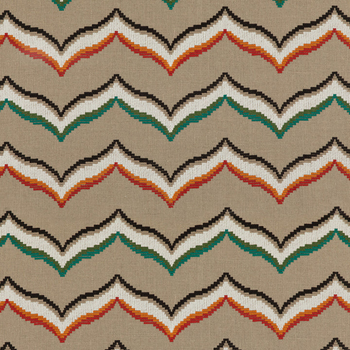 Sombrero Emerald/Spice by Baker Lifestyle Fabric FIESTA LINEN - 75%;POLYESTER - 25% India - Horizontal: 11.82 and Vertical: 14.578 51.614 - Fabric Carolina -