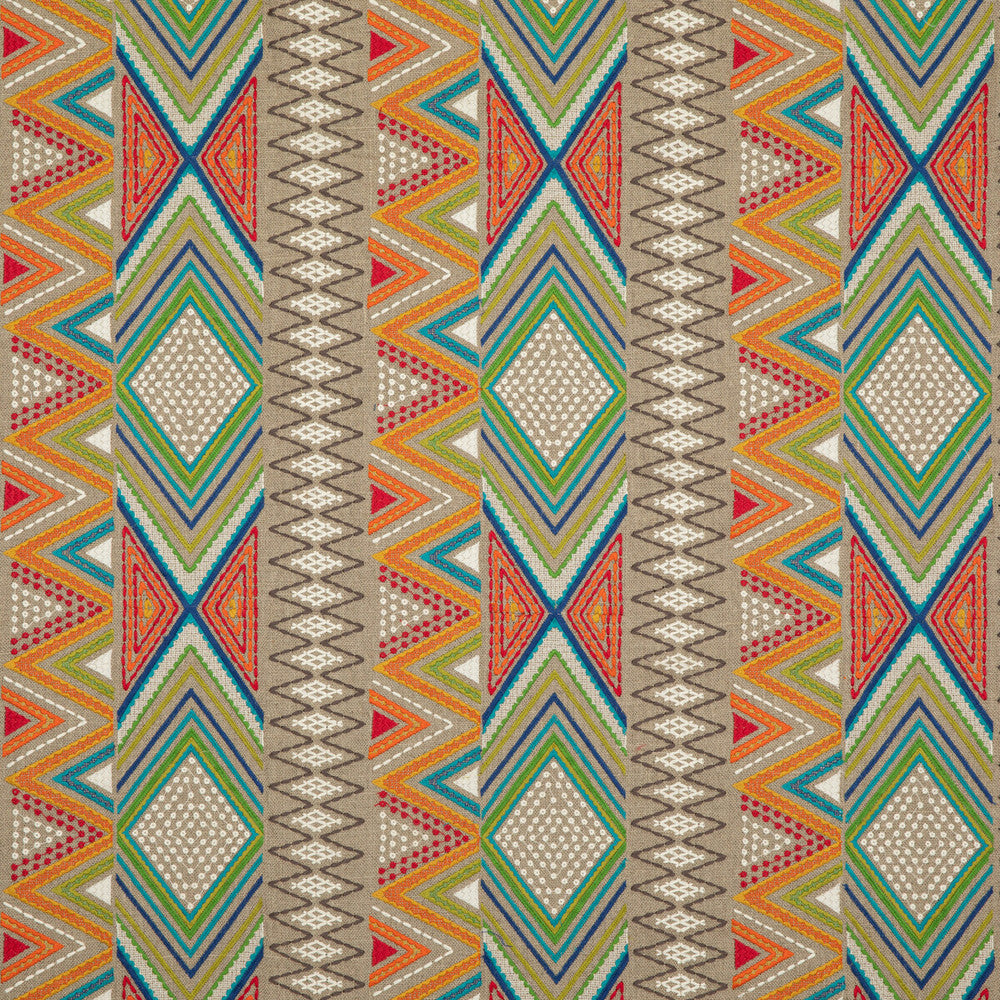 Fiesta Multi by Baker Lifestyle Fabric FIESTA LINEN - 75%;POLYESTER - 25% India - Horizontal: 12.214 and Vertical: 14.972 48.856 - Fabric Carolina -