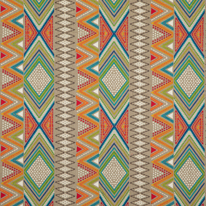 Fiesta Multi by Baker Lifestyle Designer Fabric FIESTA LINEN - 75%;POLYESTER - 25% India Horizontal: 12.214 and Vertical: 14.972 48.856 - Swanky Fabrics -