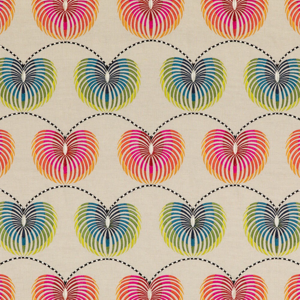 Lanterns Tutti Frutti by Baker Lifestyle Designer Fabric FIESTA LINEN - 40%;COTTON - 30%;VISCOSE - 25%;POLYESTER - 5% India - Horizontal: 8.274 and Vertical: 14.578 51.22 - Swanky Fabrics -