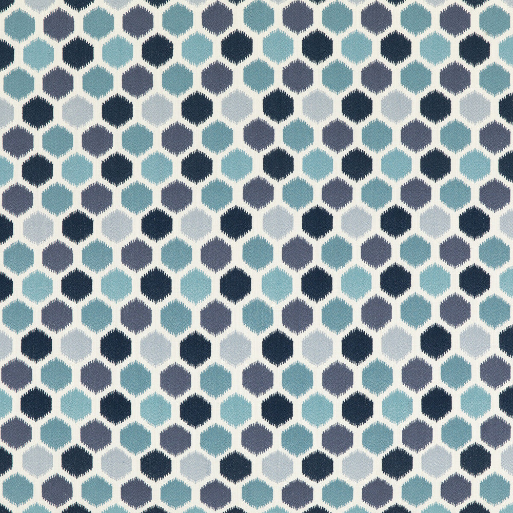 Pinata Indigo by Baker Lifestyle Designer Fabric FIESTA POLYESTER - 93%;LINEN - 7% India - Horizontal: 5.122 and Vertical: 14.972 51.22 - Swanky Fabrics -