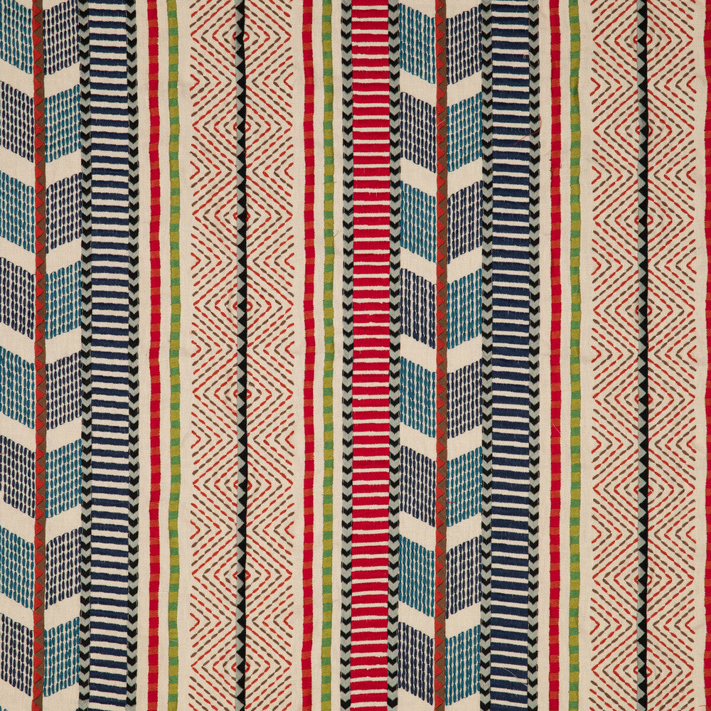 Rebozo Multi by Baker Lifestyle Designer Fabric FIESTA LINEN - 70%;POLYESTER - 30% India Horizontal: 16.942 and Vertical: 4.728 50.826 - Swanky Fabrics -