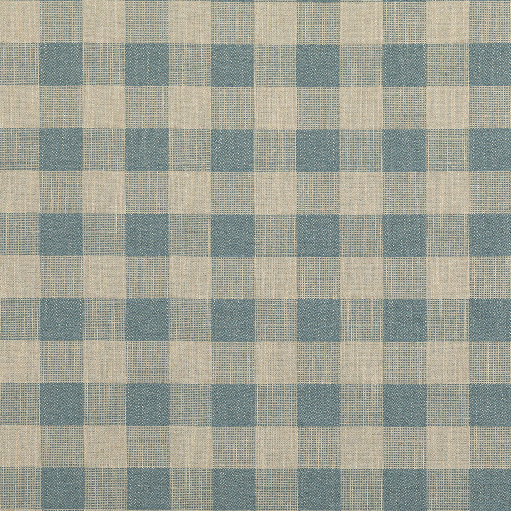 Block Check Soft Blue by Baker Lifestyle Fabric BLOCK WEAVES VISCOSE - 52%;COTTON - 25%;LINEN - 13%;POLYESTER - 10% Belgium MEDIUM Horizontal: 4.5704 and Vertical: 4.728 55.16 - Fabric Carolina -