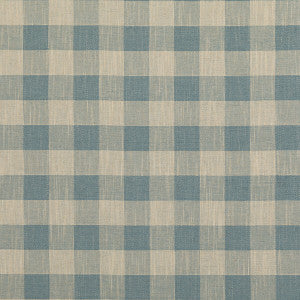 Block Check Soft Blue by Baker Lifestyle Fabric