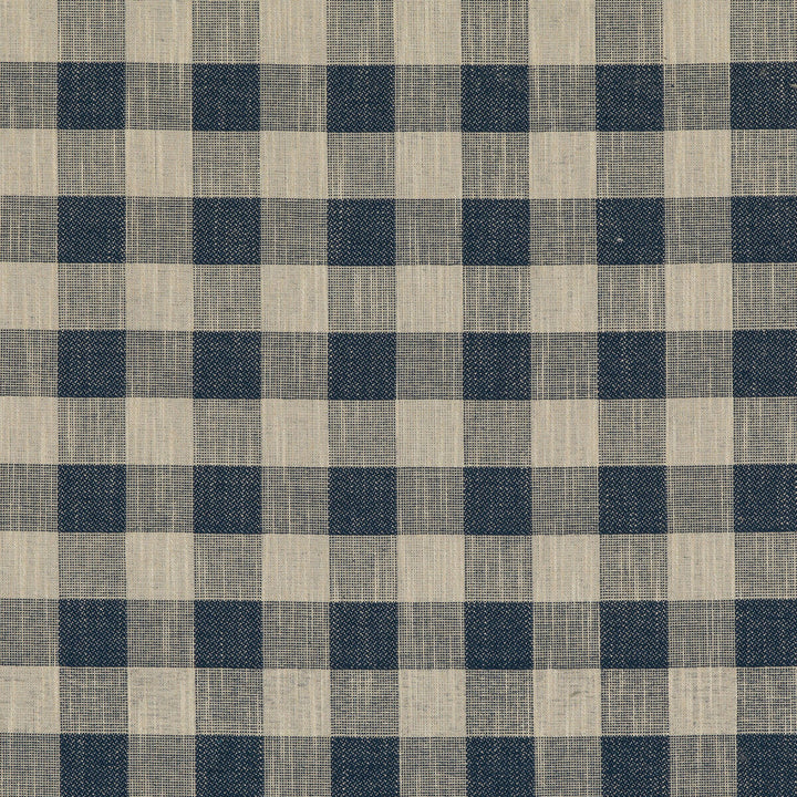 Block Check Indigo by Baker Lifestyle Designer Fabric BLOCK WEAVES VISCOSE - 52%;COTTON - 25%;LINEN - 13%;POLYESTER - 10% Belgium MEDIUM Horizontal: 4.5704 and Vertical: 4.728 55.16 - Swanky Fabrics -