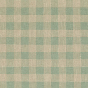 Block Check Soft Aqua by Baker Lifestyle Fabric
