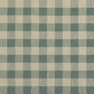 Block Check Aqua by Baker Lifestyle Fabric