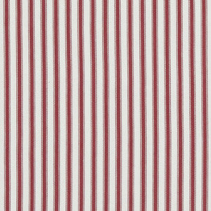 Sherborne Ticking Red by Baker Lifestyle Fabric