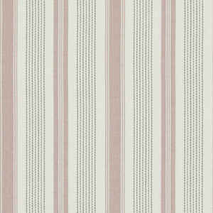 Purbeck Stripe Pink/Green by Baker Lifestyle Fabric