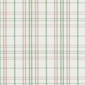 Purbeck Check Pink/Green by Baker Lifestyle Fabric