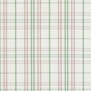 Purbeck Check Pink/Green by Baker Lifestyle Fabric
