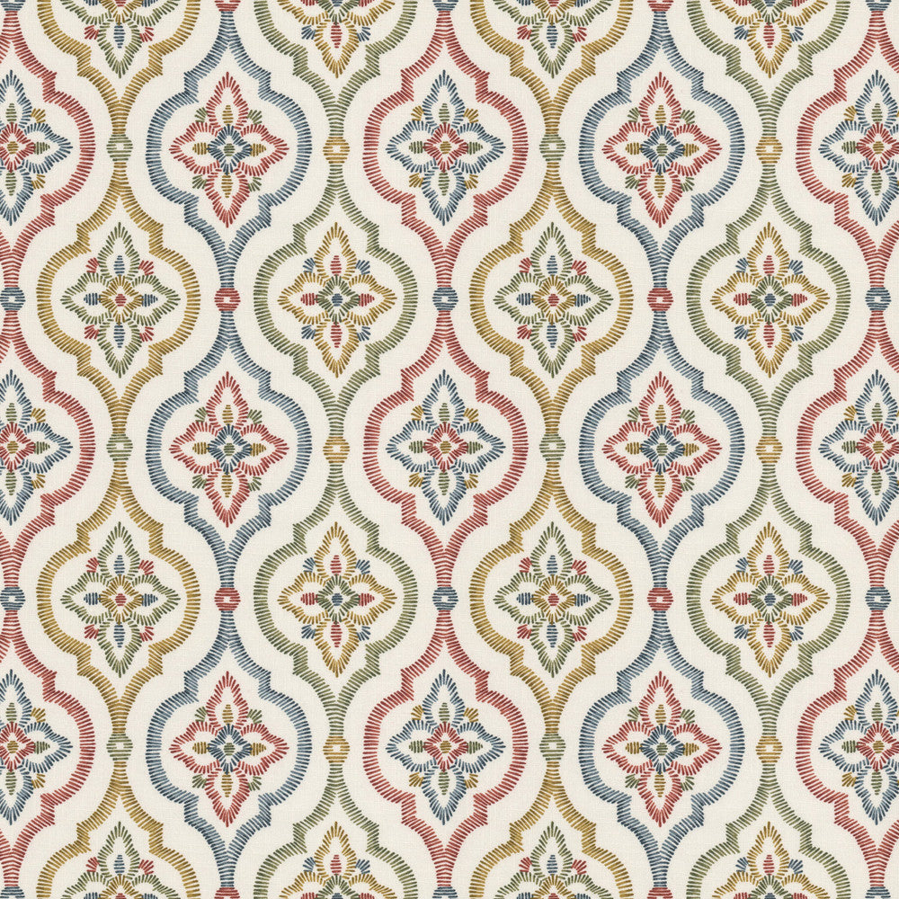 Phantom 1 Fiesta by Stout Fabric Stout Fabric Phantom 1 FiestaFabric Rainbow Library Tearose/Spice 100%Cot Spain </p><p>Repeat: H: 13.5, V: 28.375 54 in - Fabric Carolina -