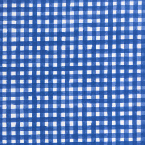 Picnic Cobalt by Norbar Designer Fabric SUNRISE 100% SPUN POLYESTER TAIWAN 1 1/2"V 1 1/2"H 54 - Swanky Fabrics -