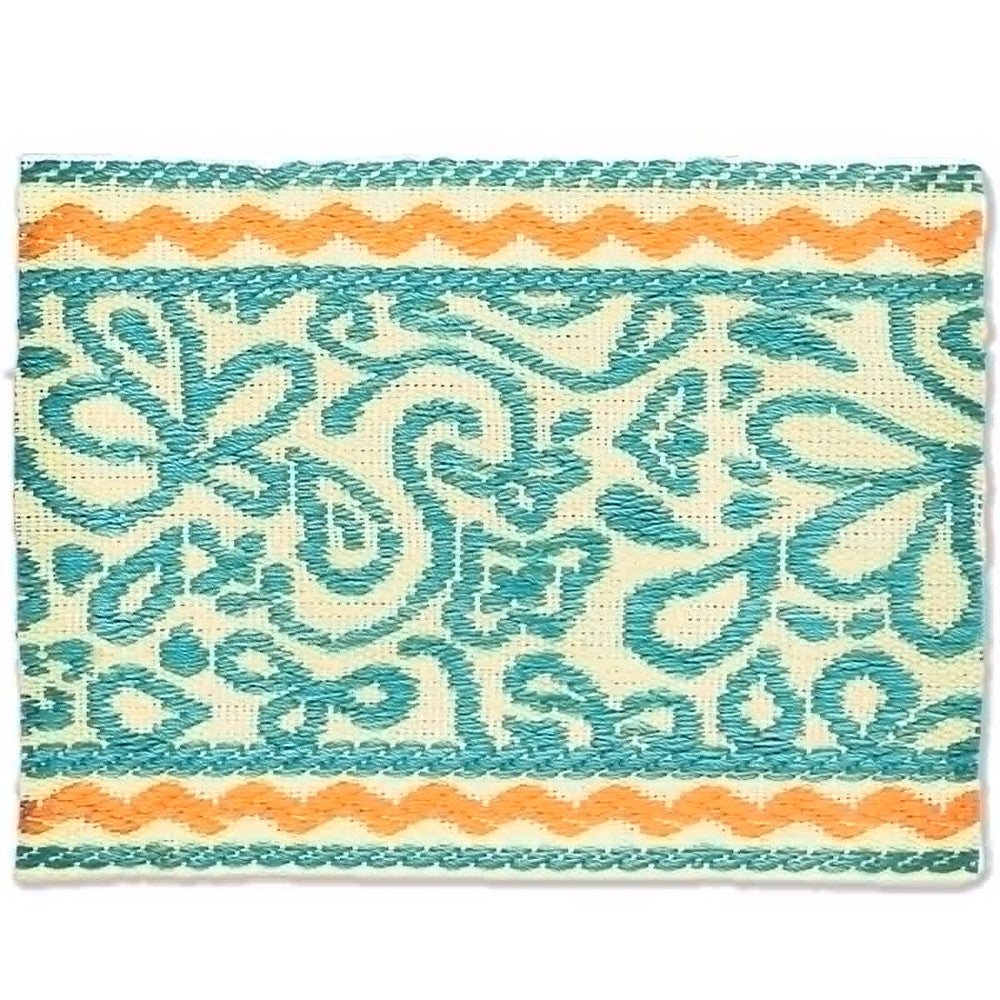 Playful 5 Turquoise by Stout Trim HARMONY TRIM 55%POL 45%SVI CHINA </p><p>Repeat: 0 3 in - Fabric Carolina -