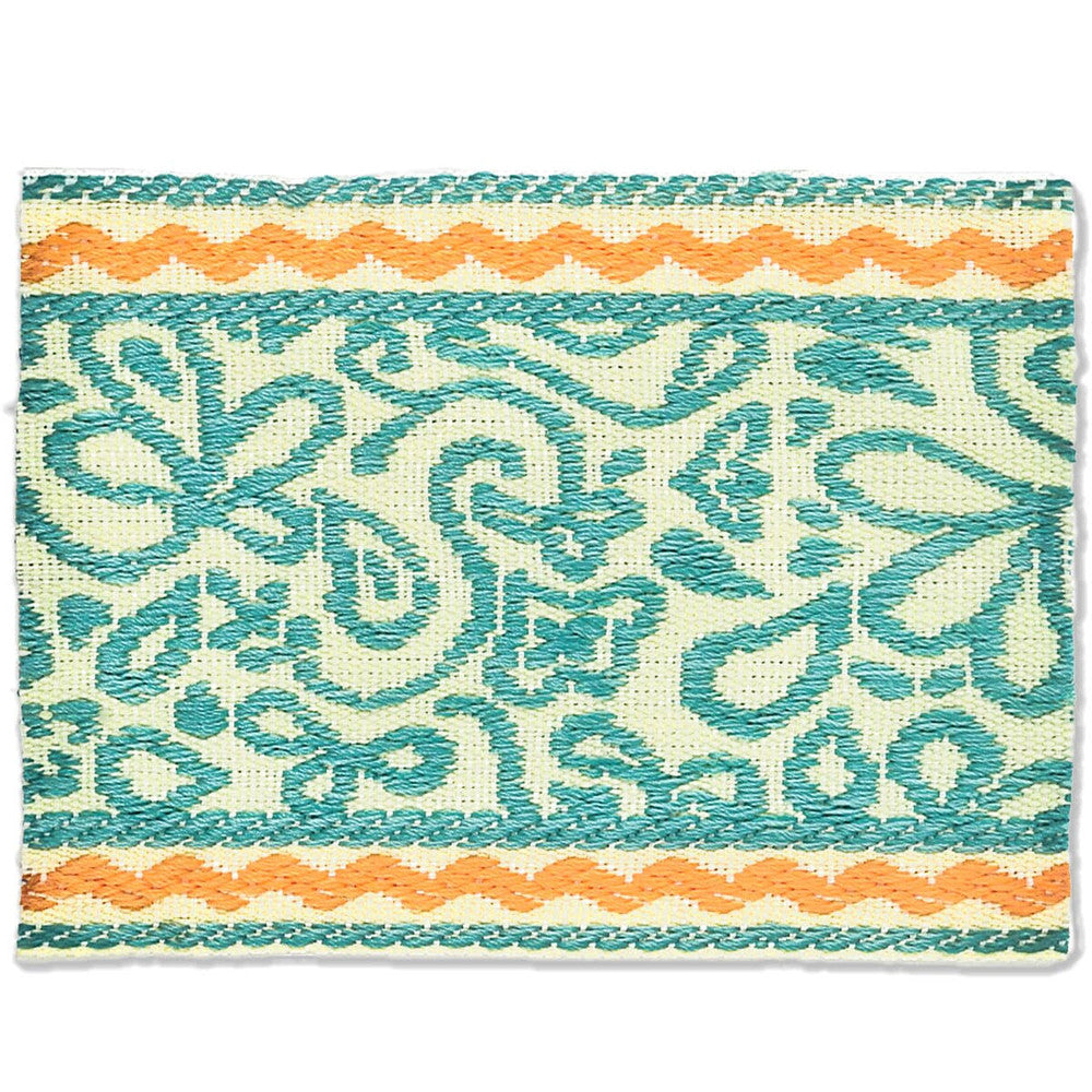 Playful 5 Turquoise by Stout Trim Harmony Trim 55% Polyester 45% Spun Viscose CHINA Horizontal: 0 and Vertical: 0 3 in - Fabric Carolina -