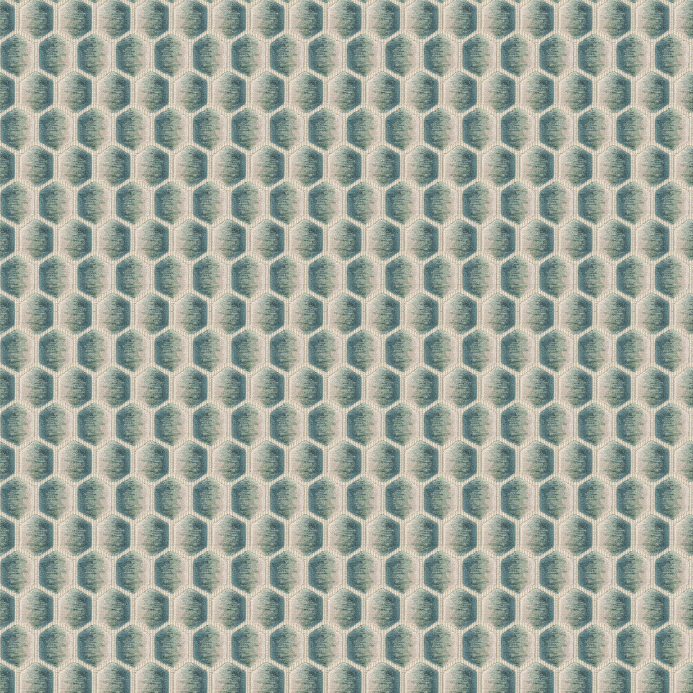 Porza 3 Turquoise by Stout Fabric Stout Fabric Porza 3 TurquoiseFabric Rainbow Library Vapor/Mineral 51%Pol 49%Svi India </p><p>Repeat: H: 1.5, V: 16.5 54 in - Fabric Carolina -