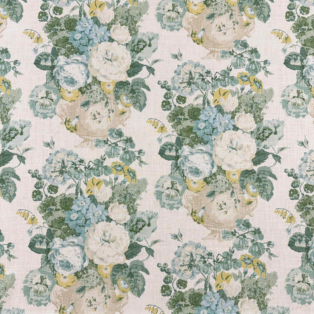 Posey Bluegreen by Magnolia Fabric - 55% Linen, 45% Viscose Spain 13500 MARTINDALE Horizontal: 13.5 and Vertical: 20.25 54 - Fabric Carolina -
