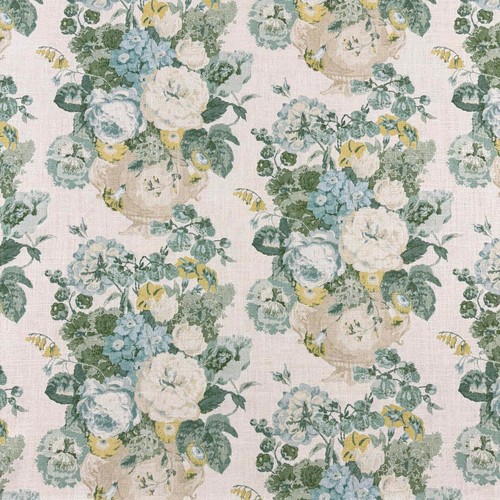 Posey Bluegreen by Magnolia Fabric - 55% Linen, 45% Viscose Spain 13500 MARTINDALE Horizontal: 13.5 and Vertical: 20.25 54 - Fabric Carolina -