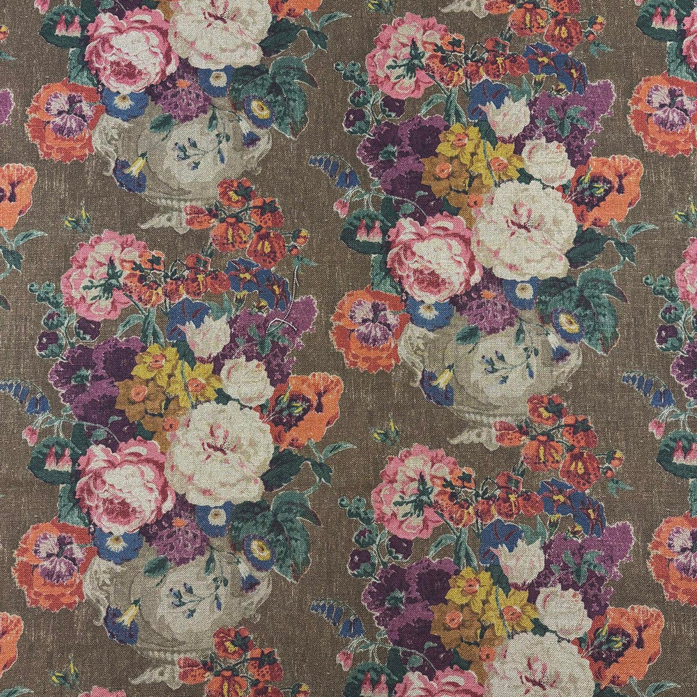 Posey Sepia by Magnolia Fabric - 55% Linen, 45% Viscose Spain 13500 MARTINDALE Horizontal: 13.5 and Vertical: 20.25 54 - Fabric Carolina -