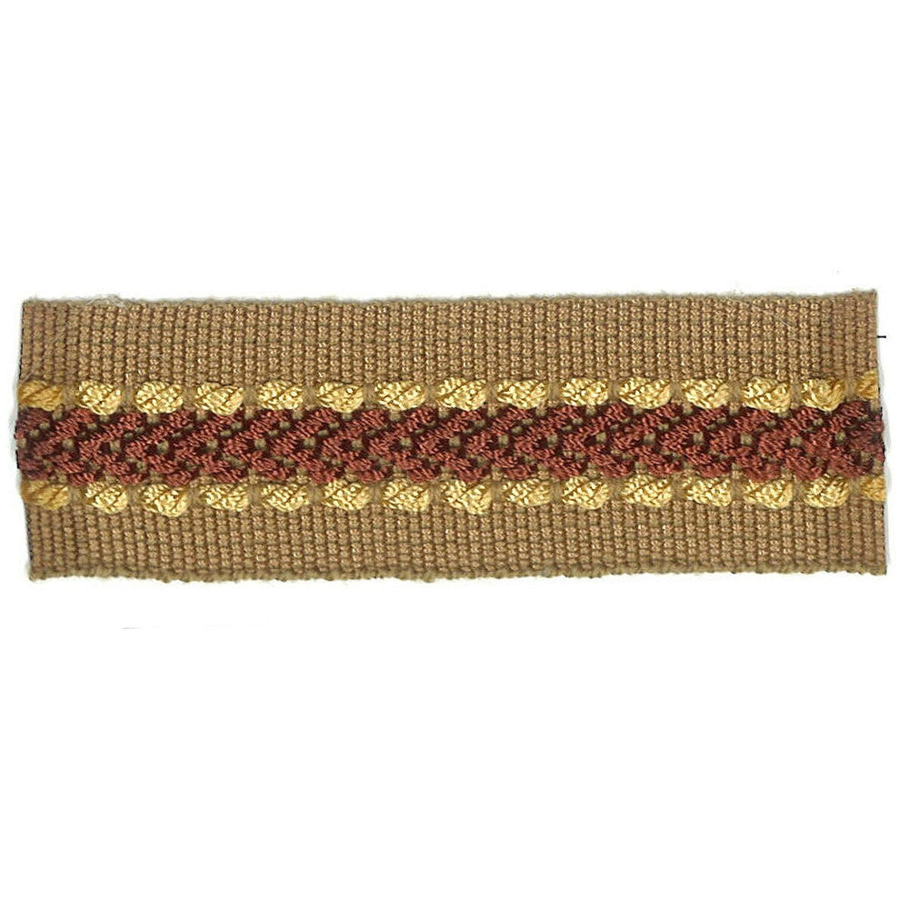 Potter 33 Rosewood by Stout Designer Trim ART OF DESIGN TRIM-2 TAPES 100%SVI CHINA Horizontal: 0 and Vertical: 0 1 in - Swanky Fabrics -