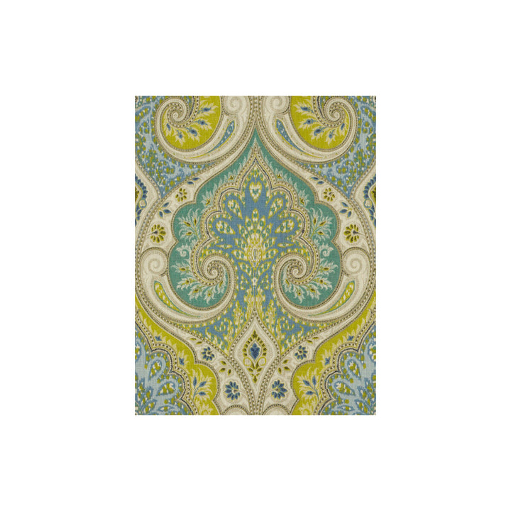 Latika Teal/Lime by Baker Lifestyle Fabric ECHO II LINEN - 100% China MEDIUM Horizontal: 13.5 and Vertical: 18 54.5 - Fabric Carolina -