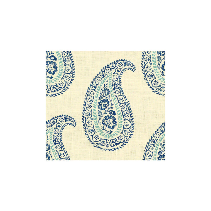 Madira Azure/Aqua by Baker Lifestyle Fabric ECHO II LINEN - 55%;COTTON - 45% China LIGHT Horizontal: 13.5 and Vertical: 12.5 54 - Fabric Carolina -