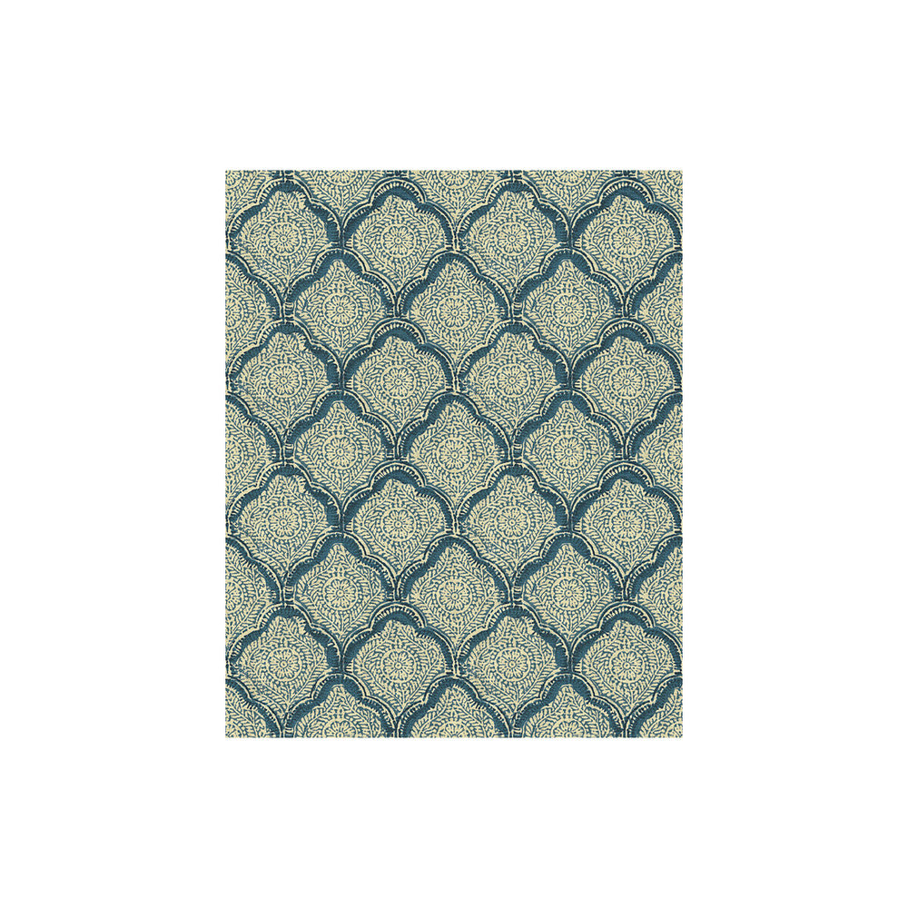 Kashmira Indigo by Baker Lifestyle Fabric ECHO II COMBED COTTON - 100% United States MEDIUM Horizontal: 5.5 and Vertical: 3.5 54.5 - Fabric Carolina -