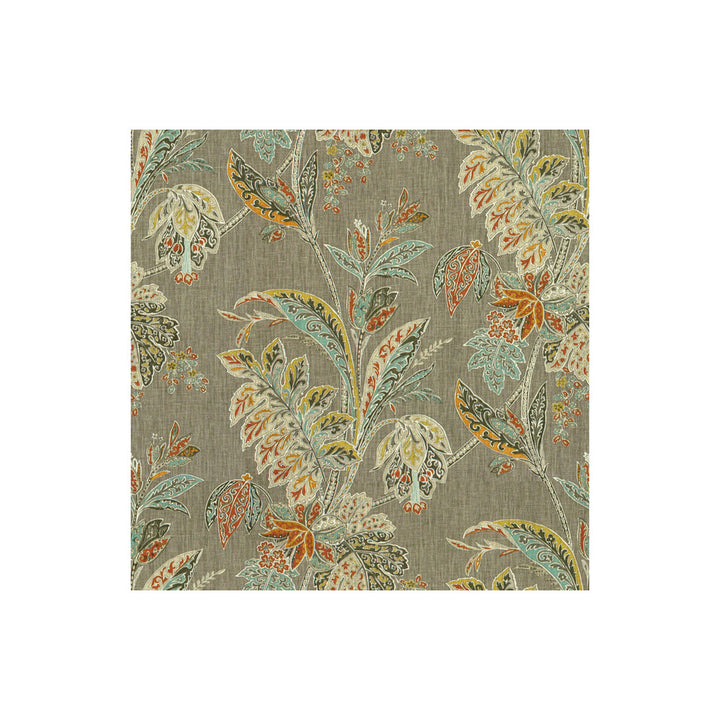 Ishana Grey/Sienna by Baker Lifestyle Fabric ECHO II LINEN - 100% China MEDIUM Horizontal: 13.5 and Vertical: 27 54.5 - Fabric Carolina -