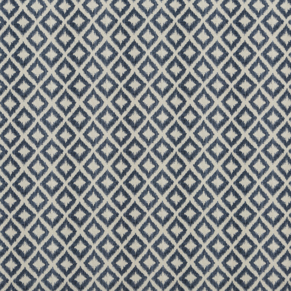 Salsa Diamond Indigo by Baker Lifestyle Fabric CARNIVAL COTTON - 90%;LINEN - 10% United Kingdom HEAVY Horizontal: 6.698 and Vertical: 7.88 53.978 - Fabric Carolina -