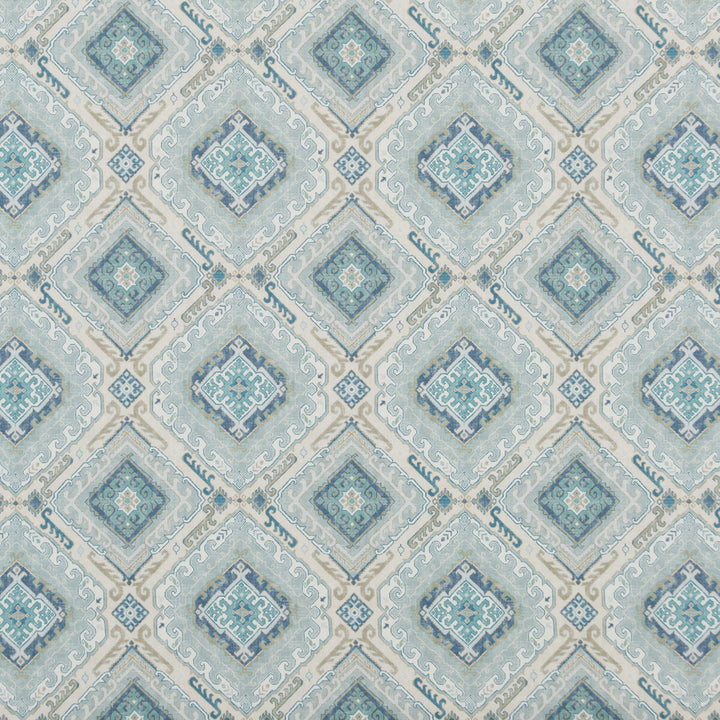 Rozel Aqua by Baker Lifestyle Fabric Baker Lifestyle Fabric Rozel AquaFabric CARNIVAL COTTON - 90%;LINEN - 10% United Kingdom </p><p>Repeat: H: 13.593, V: 13.396 54.372 - Fabric Carolina -