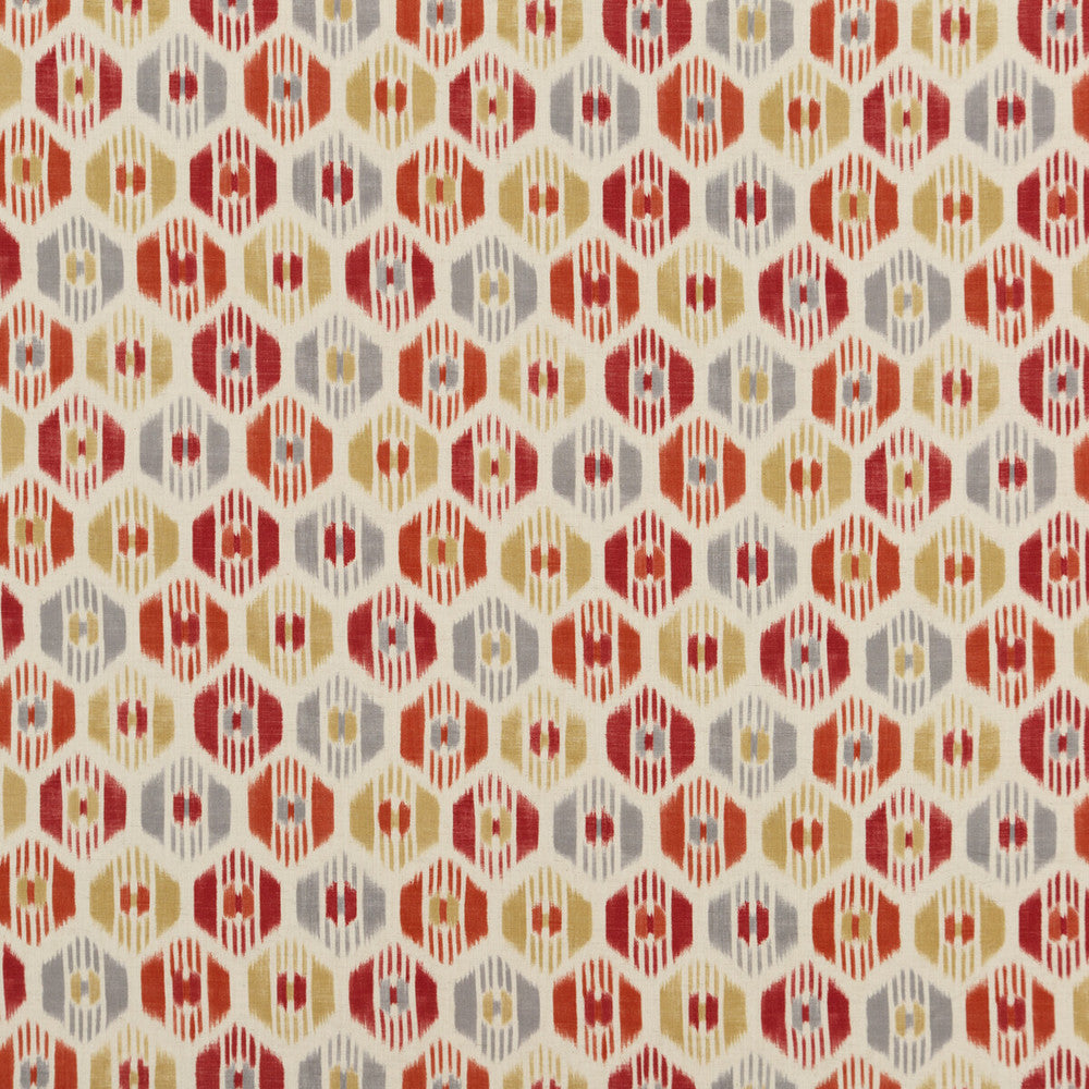 Caribana Spice by Baker Lifestyle Fabric CARNIVAL COTTON - 90%;LINEN - 10% United Kingdom HEAVY Horizontal: 13.396 and Vertical: 11.82 53.584 - Fabric Carolina -