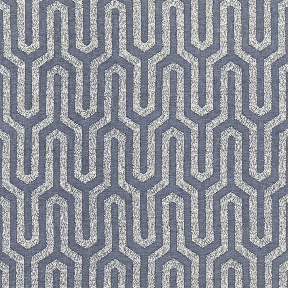 Santiago Indigo by Baker Lifestyle Fabric HOMES & GARDENS III COTTON - 100% India - Horizontal: 8.668 and Vertical: 9.85 52.008 - Fabric Carolina -