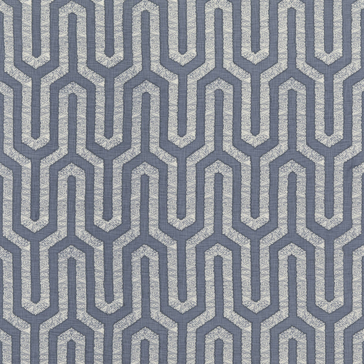 Santiago Indigo by Baker Lifestyle Fabric HOMES & GARDENS III COTTON - 100% India Horizontal: 8.668 and Vertical: 9.85 52.008 - Fabric Carolina -