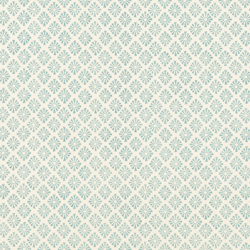 Sunburst Aqua by Baker Lifestyle Fabric Baker Lifestyle Fabric Sunburst AquaFabric FIESTA COTTON - 100% India </p><p>Repeat: H: 1.97, V: 1.97 53.19 - Fabric Carolina -
