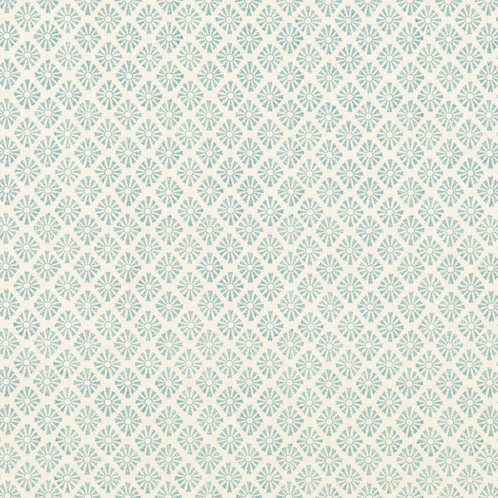 Sunburst Aqua by Baker Lifestyle Fabric FIESTA COTTON - 100% India HEAVY Horizontal: 1.97 and Vertical: 1.97 53.19 - Fabric Carolina -