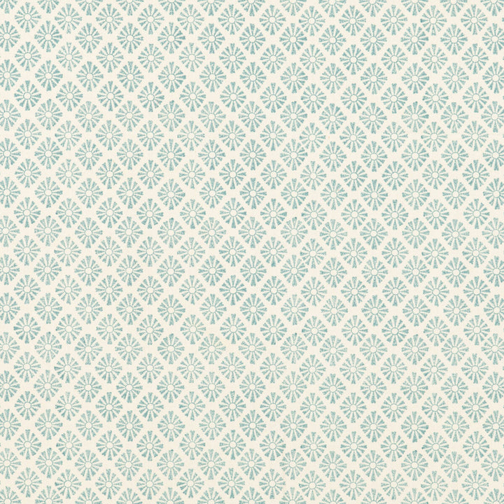 Sunburst Aqua by Baker Lifestyle Designer Fabric FIESTA COTTON - 100% India HEAVY Horizontal: 1.97 and Vertical: 1.97 53.19 - Swanky Fabrics -