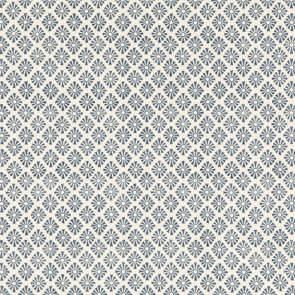 Sunburst Indigo by Baker Lifestyle Fabric FIESTA COTTON - 100% India HEAVY Horizontal: 1.97 and Vertical: 1.97 53.19 - Fabric Carolina -