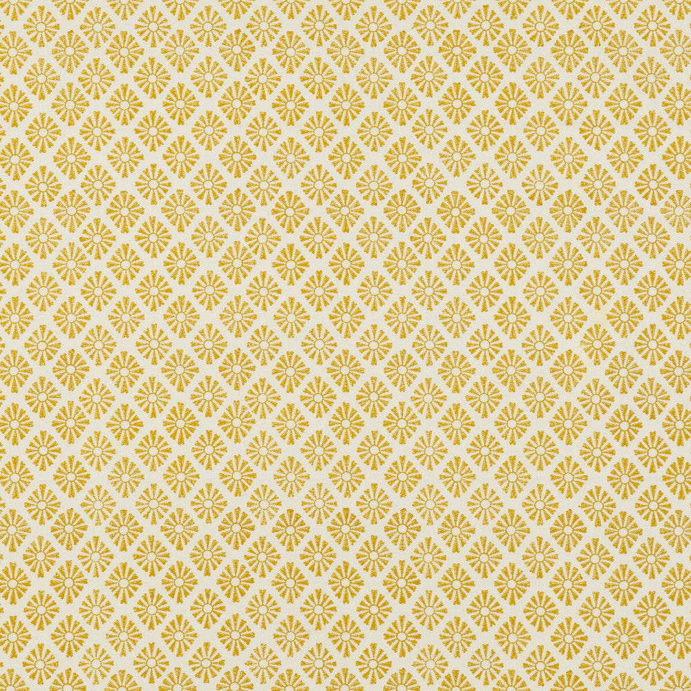 Sunburst Yellow by Baker Lifestyle Fabric FIESTA COTTON - 100% India HEAVY Horizontal: 1.97 and Vertical: 1.97 53.19 - Fabric Carolina -