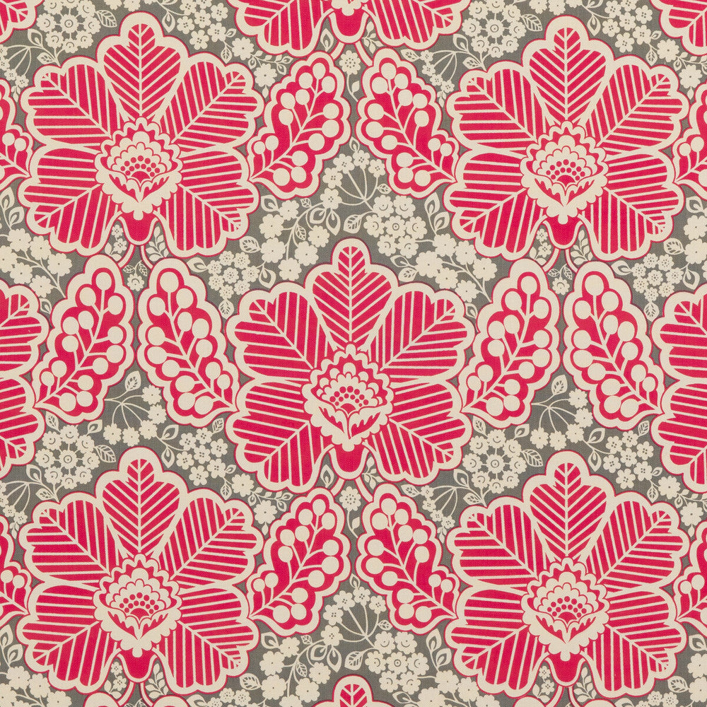 Arbour Fuchsia by Baker Lifestyle Fabric BLOCK PARTY COTTON - 100% India - Horizontal: 17.336 and Vertical: 17.73 52.796 - Fabric Carolina -