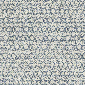 Flower Press Indigo by Baker Lifestyle Fabric