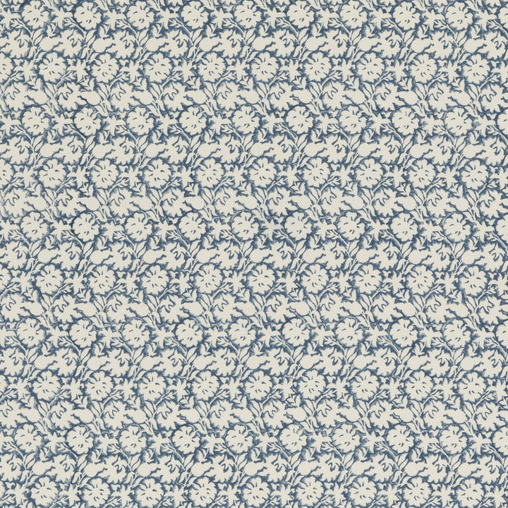 Flower Press Indigo by Baker Lifestyle Designer Fabric BLOCK PARTY COTTON - 100% India Horizontal: 5.91 and Vertical: 5.91 53.19 - Swanky Fabrics -