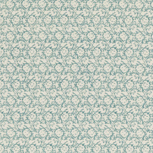 Flower Press Aqua by Baker Lifestyle Fabric