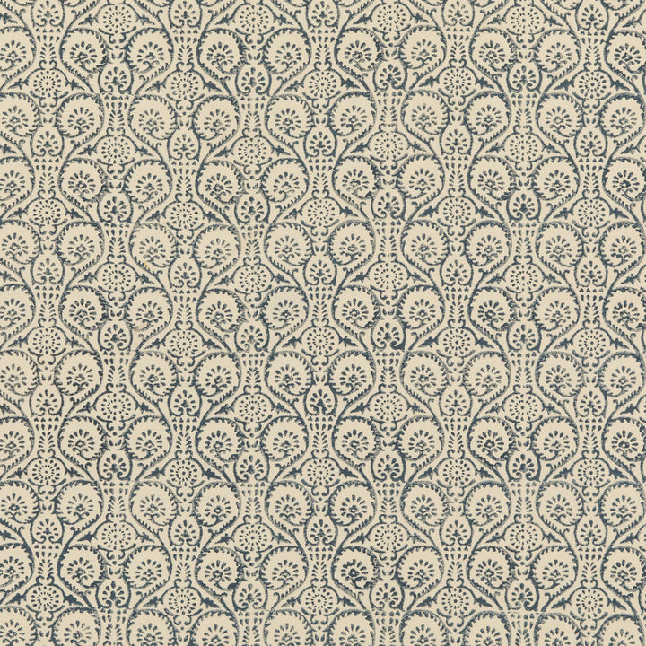 Pollen Trail Indigo by Baker Lifestyle Fabric BLOCK PARTY LINEN - 56%;COTTON - 44% India Horizontal: 5.91 and Vertical: 5.516 53.978 - Fabric Carolina -
